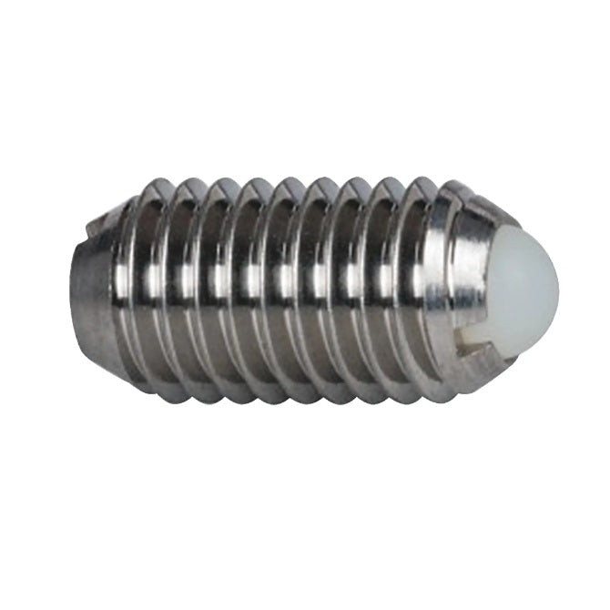 1054947 | PLST-042C-111-AS-021 --- Spring Plungers - 8-32 UNC - 4.17mm - 11.1 mm - 6.7 N No Handle - Stainless Steel Body with Acetal Plunger