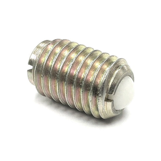 1043376 | PLBT-028F-048-CN-002 --- Ball Threaded Plungers - 4-48 UNF - 2.85mm - 4.8 mm - 0.6 N - Steel Body with Nylon Ball Plunger