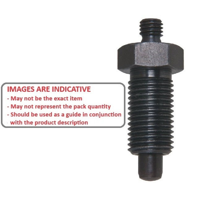 1097278 | PLIT-070-120-150-00-SH-C --- Indexing Plungers - M12x1.5 - Fine - 20 mm - 0.7 N Non Locking - Steel Plunger