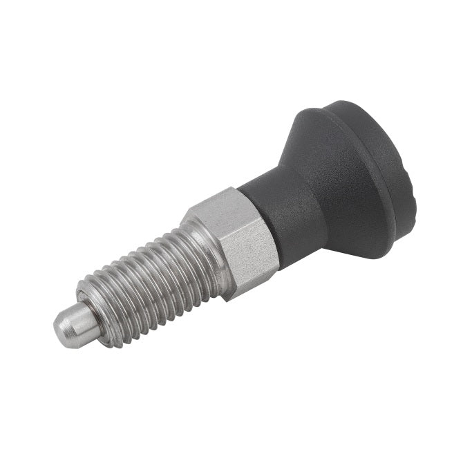 1067835 | PLIT-030-060-075-32-KP-S3 --- Indexing Pull Knob Plungers - M6 Fine - 6x0.75mm - 31.5 mm - 0.5 N Stainless and Plastic - Stainless Steel 303 Similar to A2, 304, 18-8 Plunger