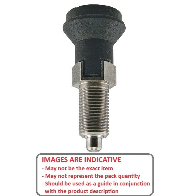 1081817 | PLIT-040-080-100-39-LKP-S3 --- Indexing Pull Knob Plungers - M8 Fine - 8x1mm - 38.5 mm - 0.6 N Stainless and Plastic - Stainless Steel 303 Similar to A2, 304, 18-8 Plunger