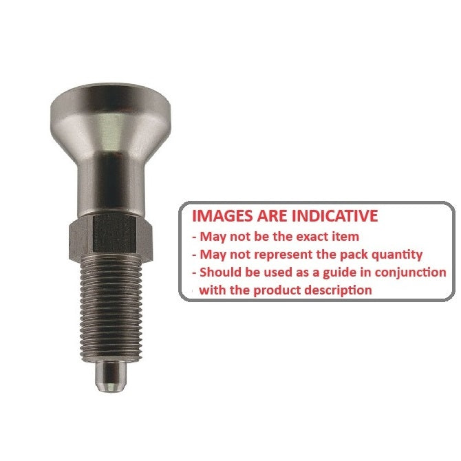 1081987 | PLIT-040-080-100-43-KP-S3F --- Indexing Pull Knob Plungers - M8 Fine - 8x1mm - 43 mm - 2.7 N - Stainless Steel 303 Similar to A2, 304, 18-8 Plunger