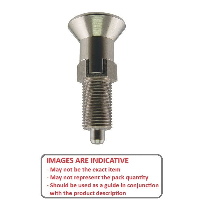 1113943 | PLIT-080-160-150-77-LKP-S3F --- Indexing Pull Knob Plungers - M16 Extra Fine - 16x1.5mm - 77 mm - 6.8 N - Stainless Steel 303 Similar to A2, 304, 18-8 Plunger