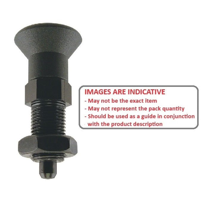 1081822 | PLIT-040-080-100-39-KPN-C --- Indexing Pull Knob Plungers - M8 Fine - 8x1mm - 38.5 mm - 2.7 N - Steel Plunger