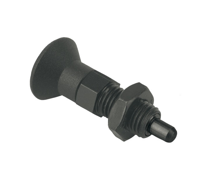 1081822 | PLIT-040-080-100-39-KPN-C --- Indexing Pull Knob Plungers - M8 Fine - 8x1mm - 38.5 mm - 2.7 N - Steel Plunger