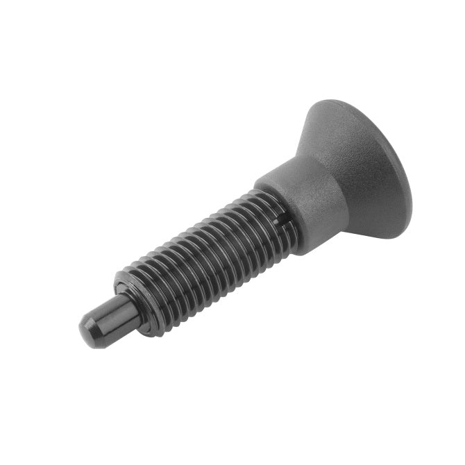 1081824 | PLIT-040-080-100-39-KPU-C --- Indexing Pull Knob Plungers - M8 Fine - 8x1mm - 38.5 mm - 2.7 N No Collar - Steel Plunger
