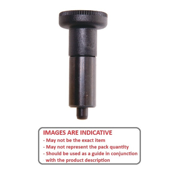 1117233 | PLI-P-080180-31-K-C --- Indexing Unthreaded Non Locking Plungers - 18x34 mm - 5.4 N With Knob - Steel Plunger