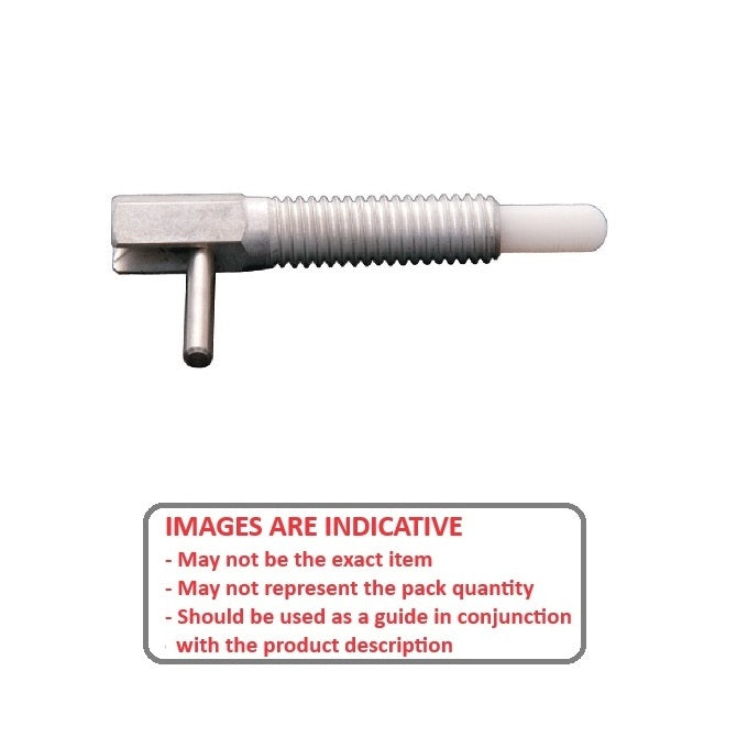 1110555 | PLST-159C-445-HLASL-022 --- Spring Plungers - 5/8-11 UNC - 15.88mm - 44.5 mm - 4.5 N L Handle - Stainless Steel Body with Acetal Plunger