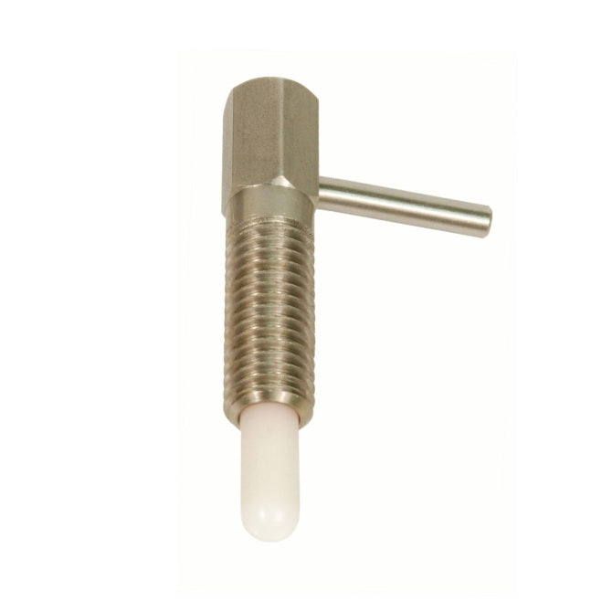 1110316 | PLST-159C-286-HLACL-011 --- Spring Plungers - 5/8-11 UNC - 15.88mm - 28.6 mm - 3.3 N L Handle - Steel Body with Acetal Plunger