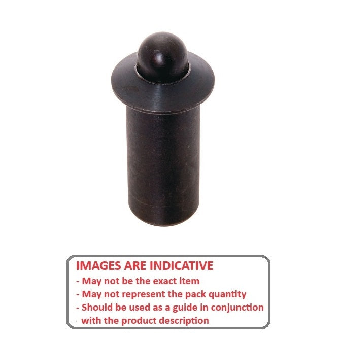 1071615 | PLSP-064-132-C-027 --- Spring Push Fit Plungers - 6.35x13.2 mm - 11.1 N - Steel Plunger