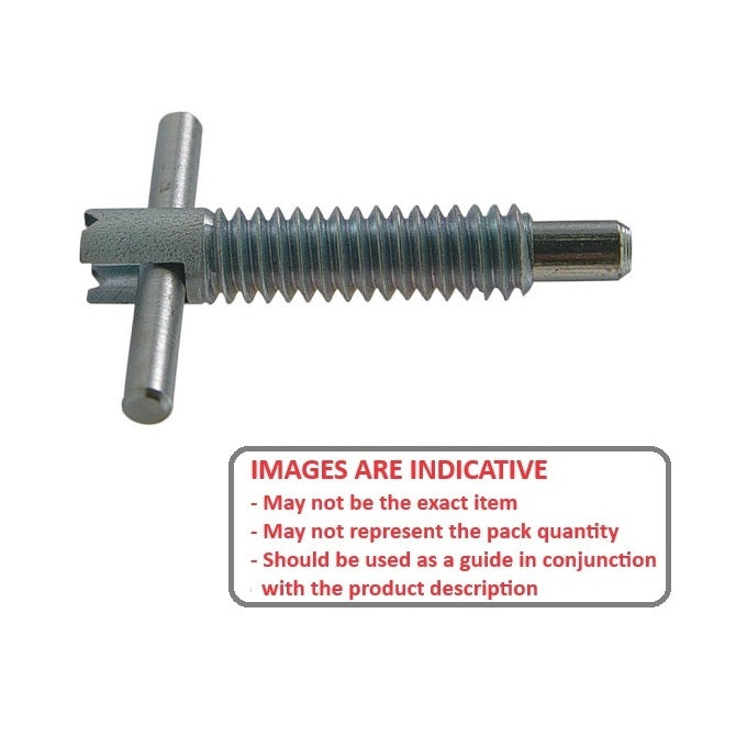 1110643 | PLST-159C-605-HTSL-022 --- Spring Plungers - 5/8-11 UNC - 15.88mm - 43.2 mm - 11.1 N Tee Handle - Stainless Steel Plunger