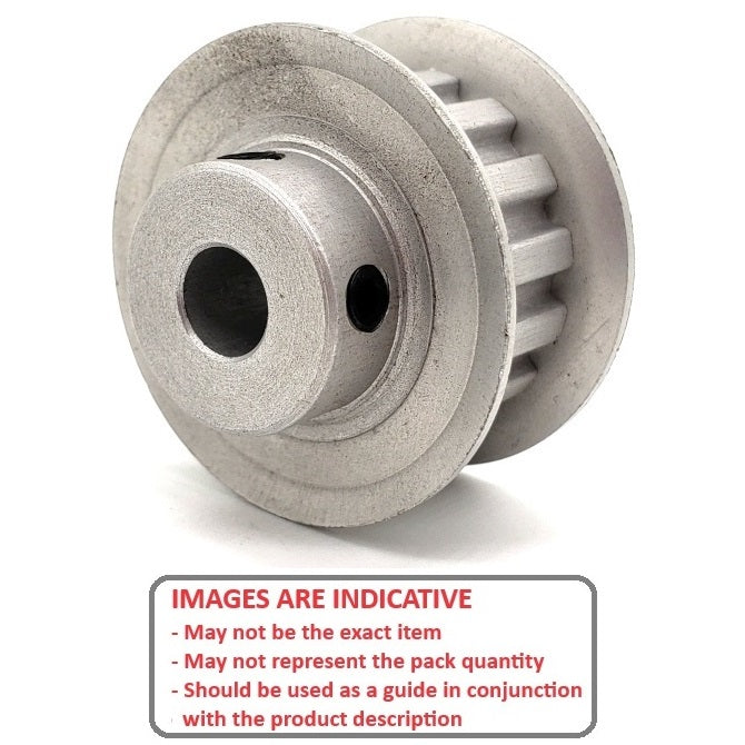 1107055 | P-050H-015-090FF-ALN-G-080K --- Metric Timing Pulleys - 15 tooth - 9x8 mm - Aluminium