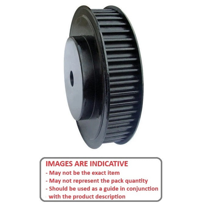 1115374 | P-H-017-381FF-SB-N-0191U --- Inch Timing Pulleys - 17 tooth - 38.1x19.05 mm 12.700mm Pitch H - Steel - Black Oxide Pulley