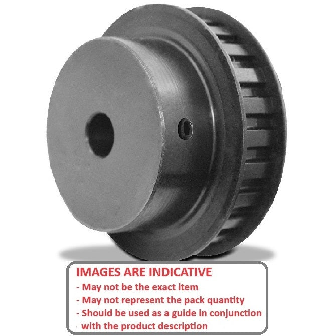 1113209 | P-L9-016-254FF-SB-N-127U --- Inch Timing Pulleys - 16 tooth - 25.4x12.7 mm 9.525mm Pitch L - Steel - Black Oxide Pulley