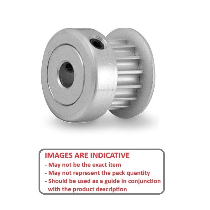 1121376 | P-030H-020-060FH-AL-G-060 --- Metric Timing Pulleys - 20 tooth - 6x6 mm 3mm Pitch - Aluminium Pulley