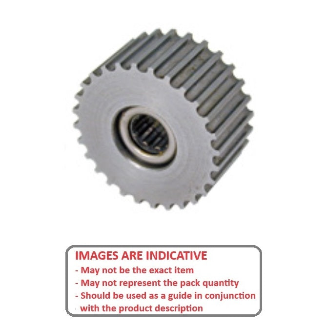 1039792 | ID-P020S-32-011-040BB-F-A-C --- Timing Idler Pulleys - Belt Type S2M 19.86x4 mm - Aluminium Alloy Clear Anodised