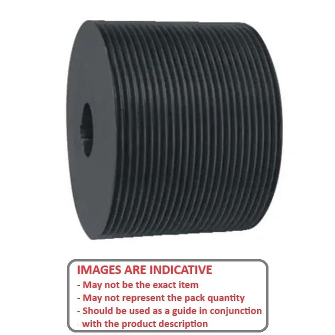 1176310 | PPV-J-076-QSH --- Poly V Pulleys - 76.2 mm - 16 - 76.96 J Section - Steel - Black Oxide Pulley