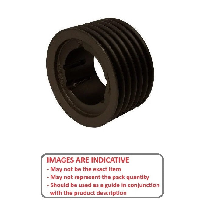 1178553 | PPV-J-080-QJA --- Poly V Pulleys - 80.01 mm - 6 - 80.77 J Section - Steel - Black Oxide Pulley