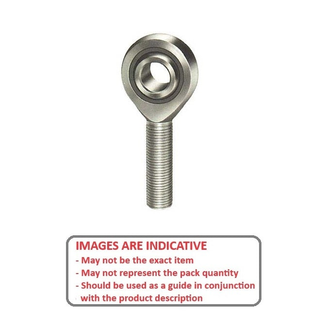 1073060 | REM-064-L-CN --- Male Rod Ends - 6.35x49.2 mm - 1/4-28 UNF Left - Steel with Nylon Raceway Rod End