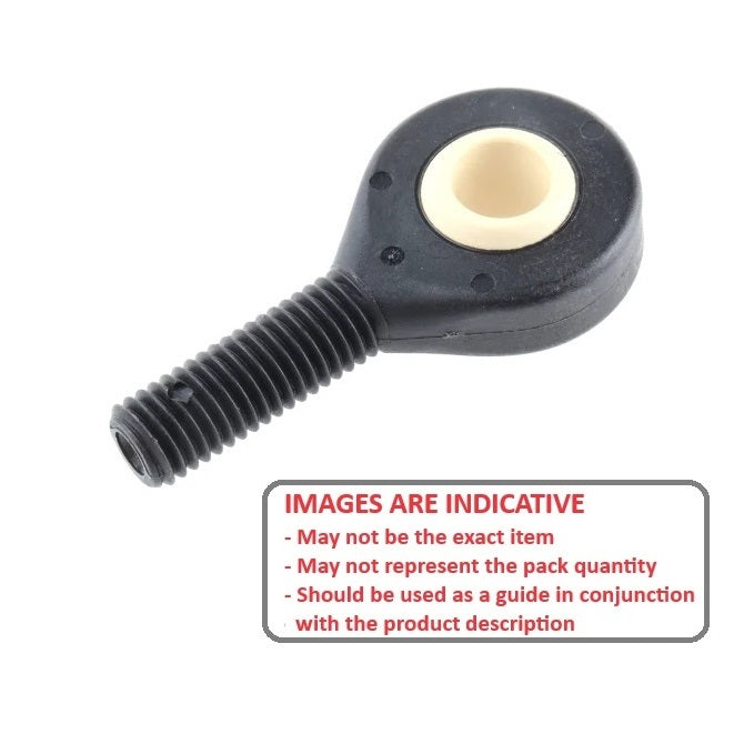 1063129 | REM-050-R-PP --- Male Rod Ends - 5x42 mm - M5x0.8 Right - Plastic Rod End