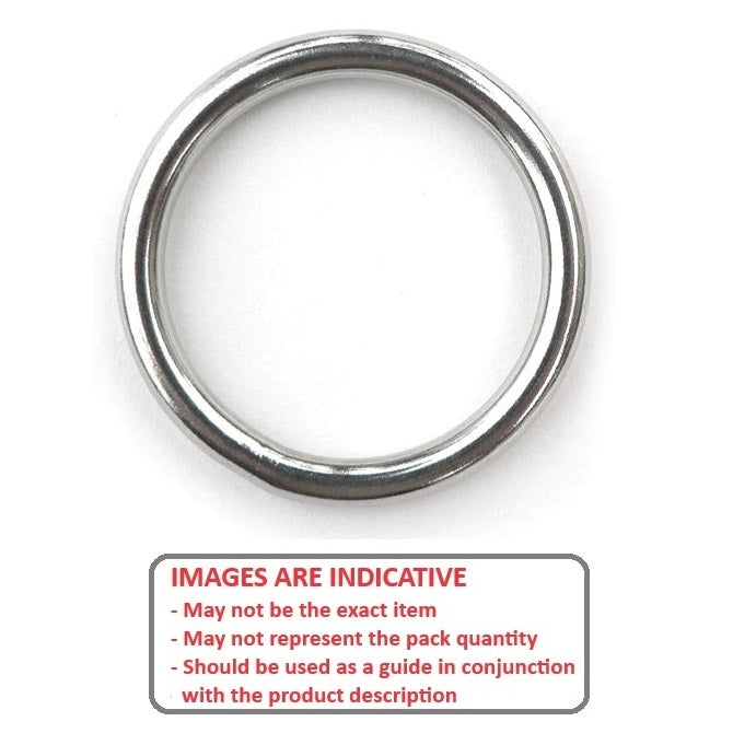 1100042 | BA-600RS --- Round Rings - 12.7x2.54 mm - - - Nickel Plated Steel Ring