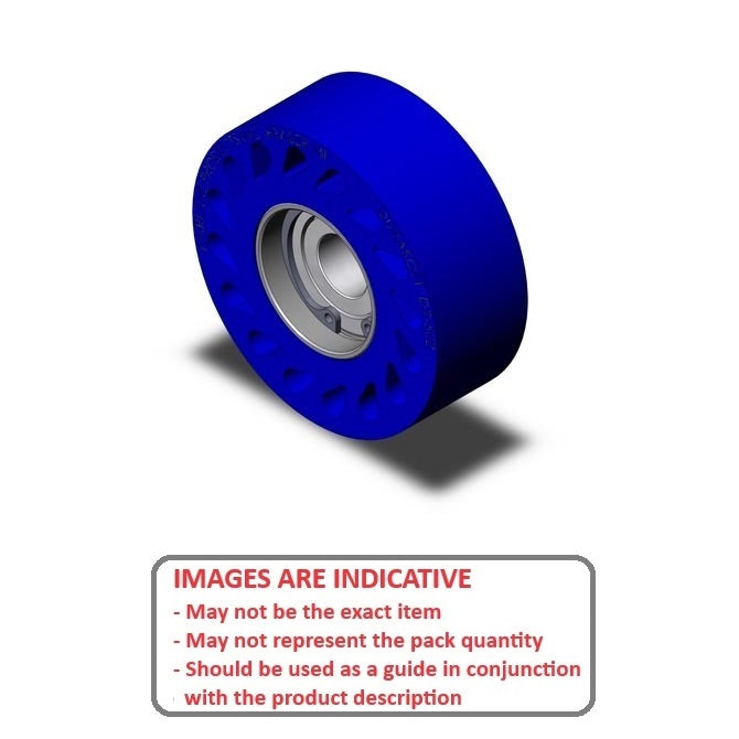 1168841 | DR-9502-60UR-BPC --- Durasoft Shaft Mount Rollers - 63.5x23.34 - None Urethane With Ball Bearing - Polyurethane Roller