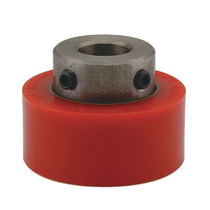 1168897 | RR-288RS --- Solid Shaft Mount Rollers - 63.5x49.28 - 25.43 - 25.55 Coloured Urethane - Urethane Roller