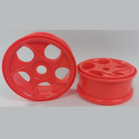 RC Car Rims Hobby - Rim Colour Fluro Orange 5 Spiral Spoke