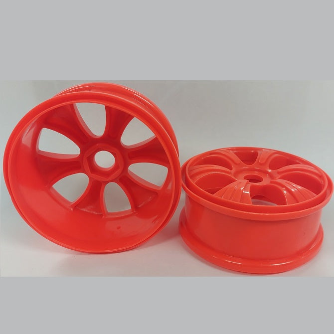 RC Car Rims Hobby - Rim Colour Red 7 Spoke