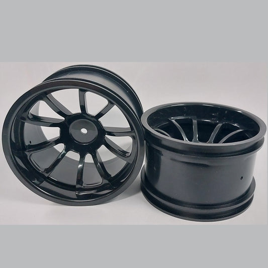 RC Car Rims Hobby - Rim Colour Black 10 Spoke