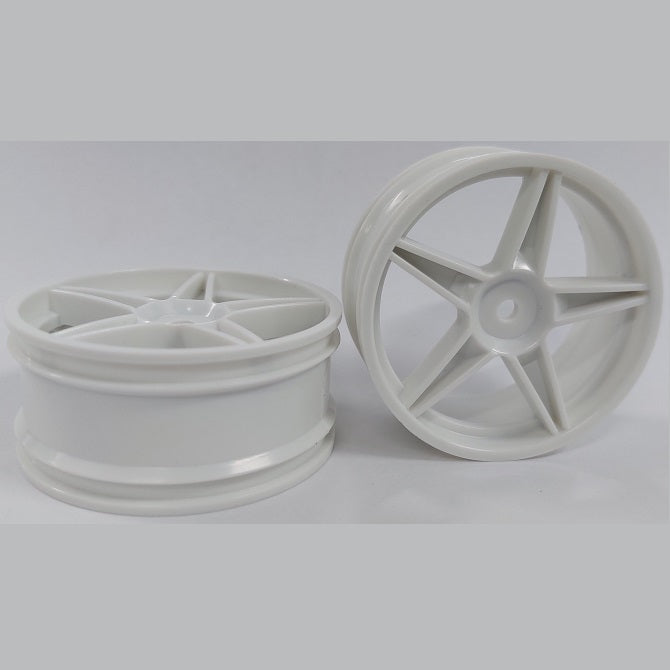 RC Car Rims Hobby - Rim Colour White 5 Spoke