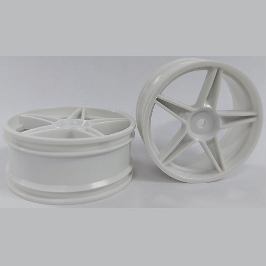RC Car Rims Hobby - Rim Colour White 5 Spoke