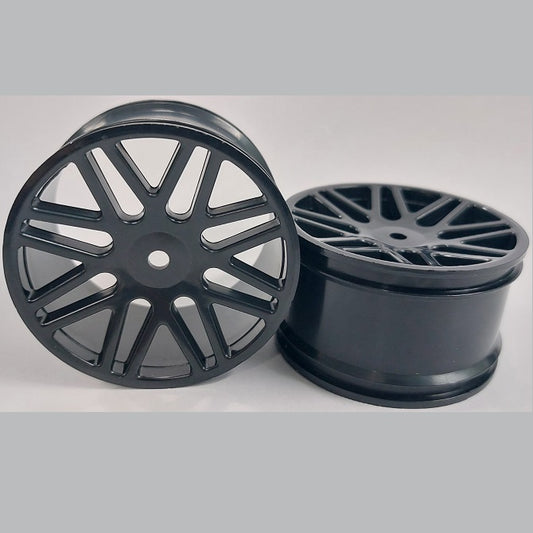 RC Car Rims Hobby - Rim Colour Black 16 Spoke