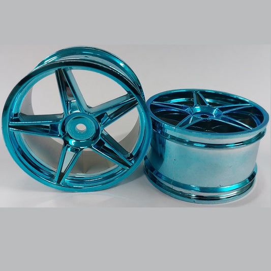 RC Car Rims Hobby - Rim Colour Metallic Blue 5 Spoke