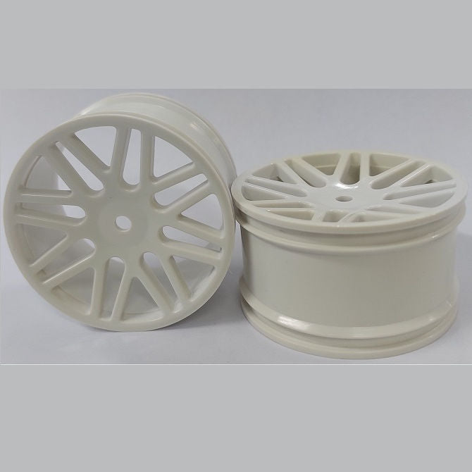 1225535 | RM-XO-060W-W-16 (2 Pcs) --- RC Car Rims Hobby - Rim Colour White 16 Spoke Tenth Scale - Plastic Rim