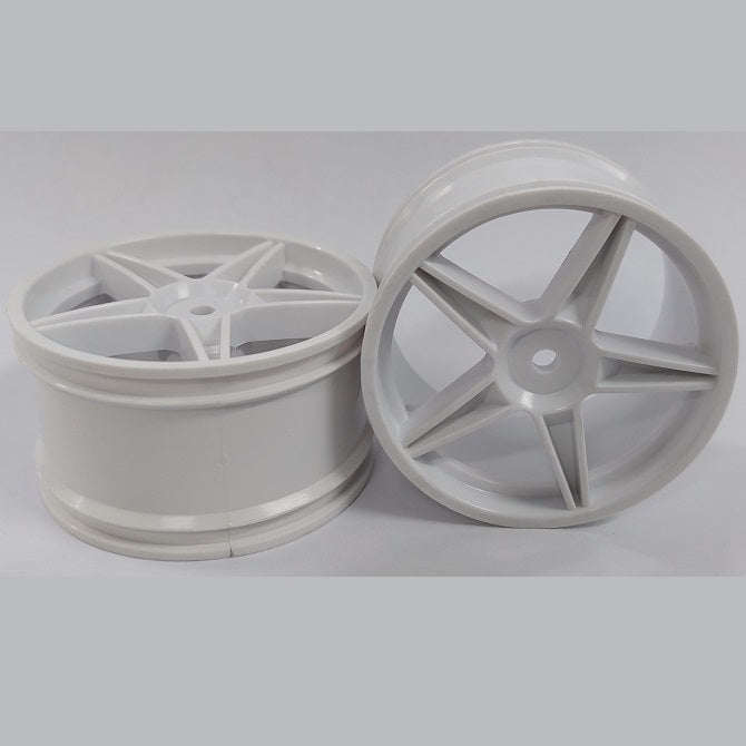 RC Car Rims Hobby - Rim Colour White 5 Spoke