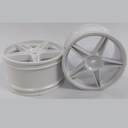 RC Car Rims Hobby - Rim Colour White 5 Spoke