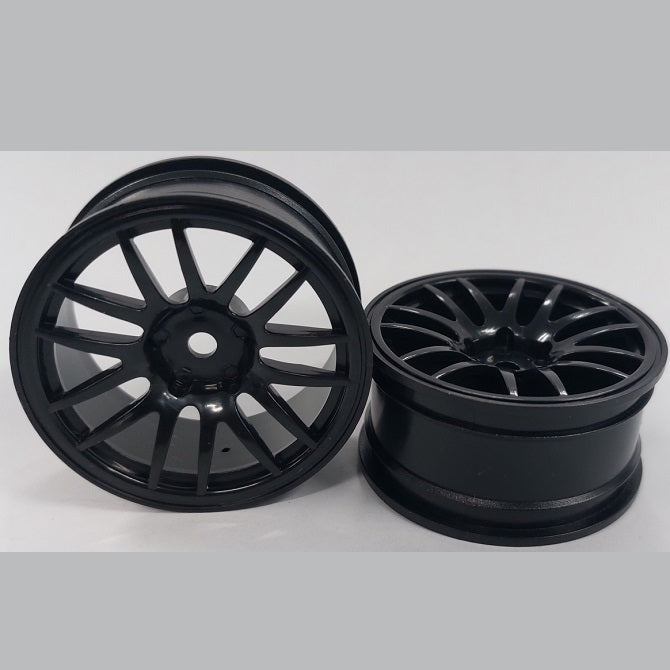 RC Car Rims Hobby - Rim Colour Black 14 Spoke - Plastic