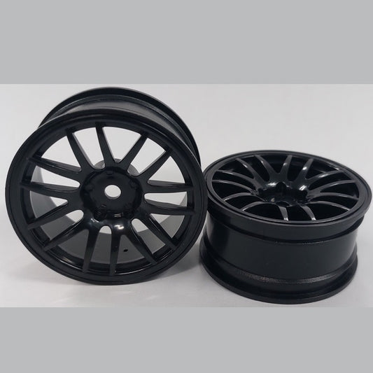 RC Car Rims Hobby - Rim Colour Black 14 Spoke - Plastic