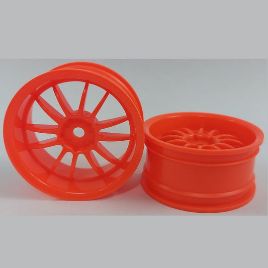 RC Car Rims Hobby - Rim Colour Fluro Orange 12 Spoke