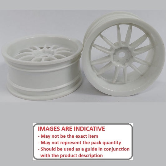 RC Car Rims Hobby - Rim Colour White 12 Spoke