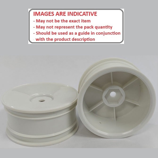 1223294 | RM-XR-052-W-SOL (6 Pcs) --- RC Car Rims Hobby - Rim Colour White Solid Tenth Scale - Plastic Rim