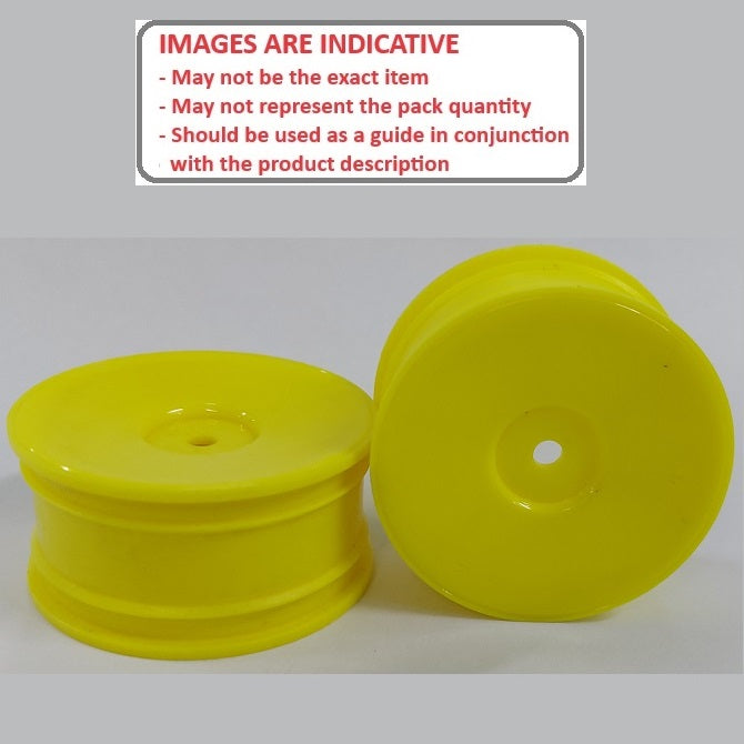 1223327 | RM-XR-052-Y-SOL (6 Pcs) --- RC Car Rims Hobby - Rim Colour Yellow Solid Tenth Scale - Aluminium Rim