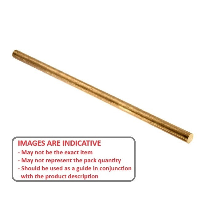 1051032 | 0R-0039-0300-BR385 --- Round Rod - 3.97x304.8 mm - Gd. 385 - Brass 385