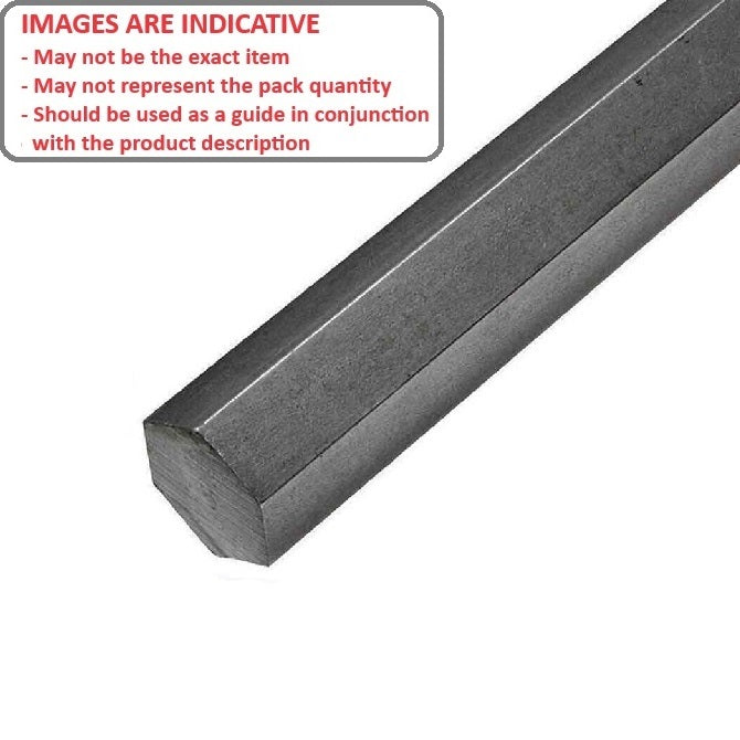 1094587 | 6R-0111-0914-CSL (Length) --- Hexagonal Bar Rod - 11.11x914 mm - Low Carbon - Carbon Steel - Low Carbon