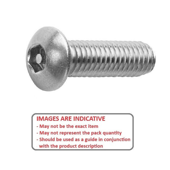 1053378 | SCS0400-016-B-SK-S4 (25 Pcs) --- Security Screws - M4 - 4x0.7mm - 16 mm - 304 Stainless Button Screw