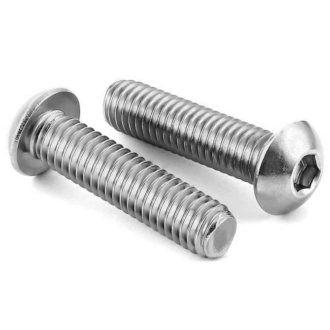1040672 | SC022C-010-B-SK-S4 (100 Pcs) --- Button Screws - 2-56 UNC - 2.18mm - 9.5 mm - 304 Stainless Socket Screw