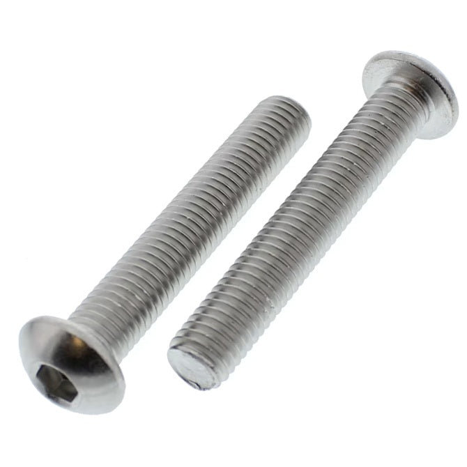 1040716 | SC022C-016-B-SK-S4 (100 Pcs) --- Button Screws - 2-56 UNC - 2.18mm - 15.9 mm - 304 Stainless Socket Screw