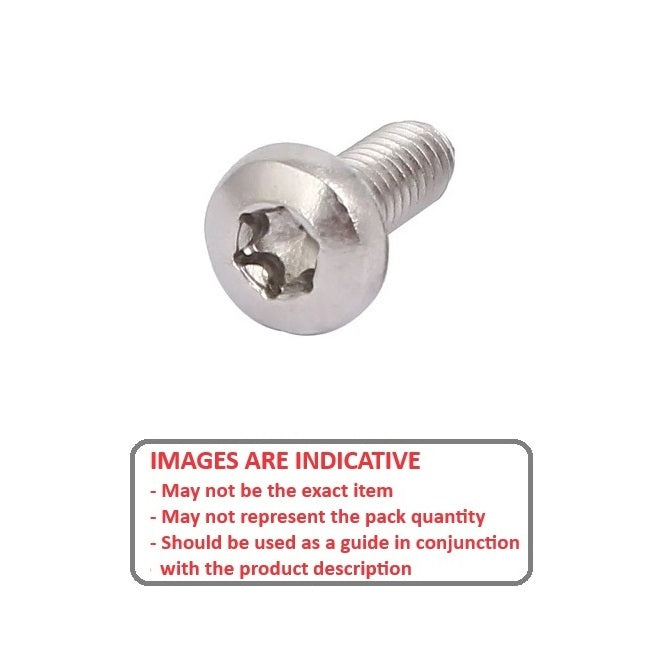1042957 | SC028C-006-B-TX-S3 (10000 Pcs) --- Button Screws - 4-40 UNC - 2.85mm - 6.4 mm - 303 Stainless Torx Screw