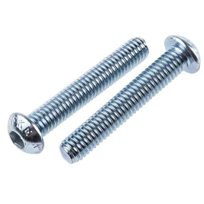 1068385 | SC060M-055-B-SK-CZ (50 Pcs) --- Button Screws - M6 - 6x1mm - 55 mm - Zinc Plated Steel Socket Screw